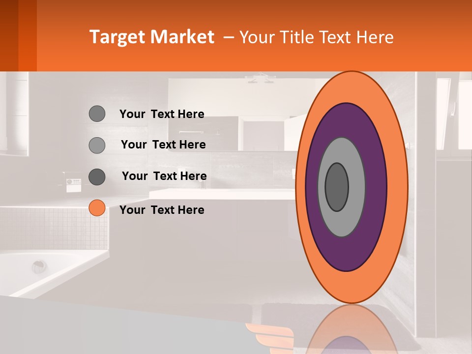 A Bathroom With A Bathtub, Sink, And Mirror PowerPoint Template