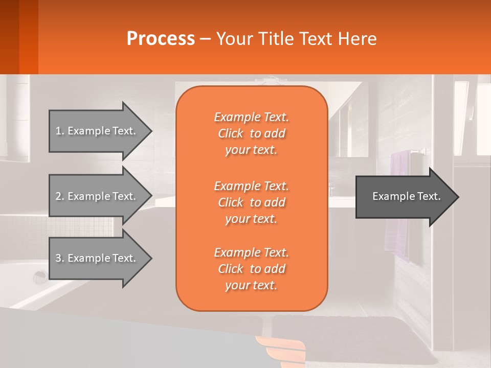 A Bathroom With A Bathtub, Sink, And Mirror PowerPoint Template