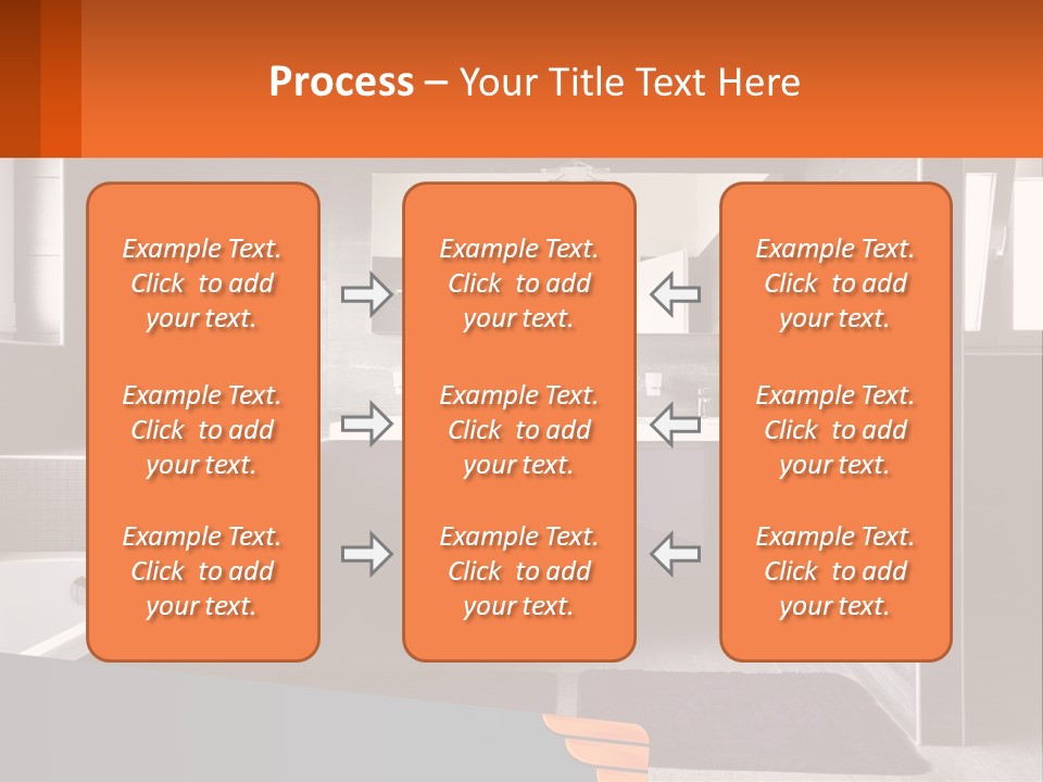 A Bathroom With A Bathtub, Sink, And Mirror PowerPoint Template