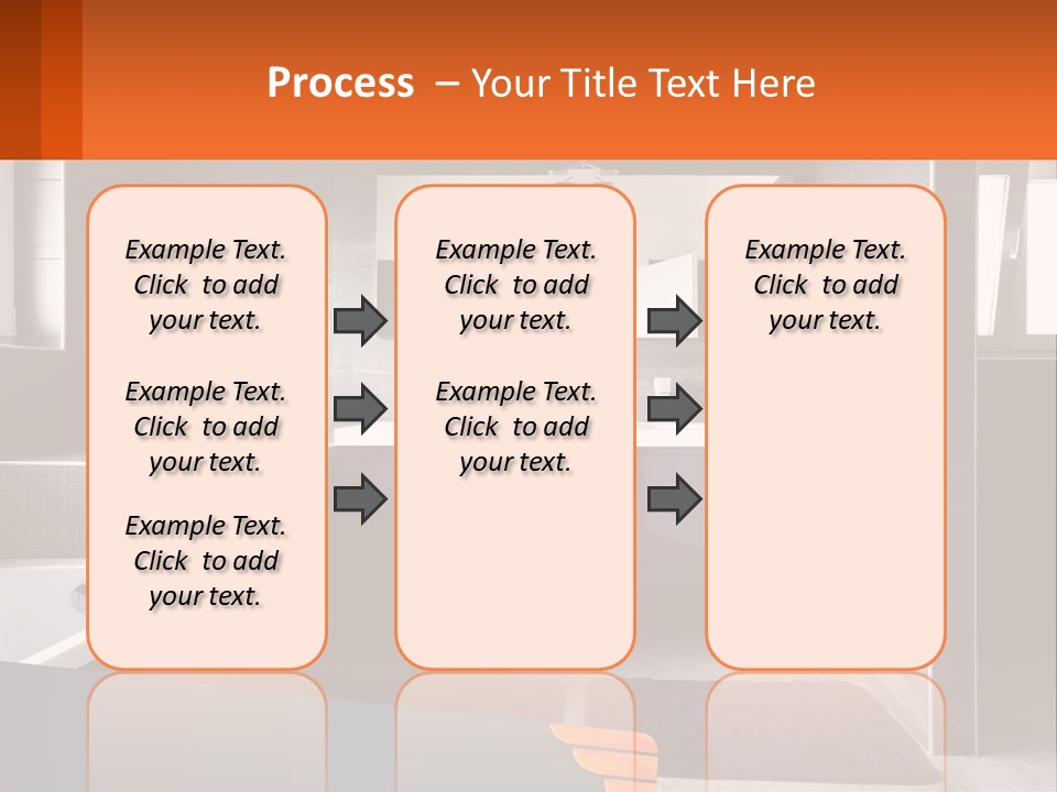 A Bathroom With A Bathtub, Sink, And Mirror PowerPoint Template