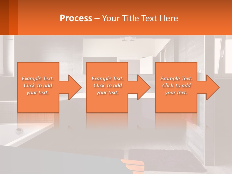 A Bathroom With A Bathtub, Sink, And Mirror PowerPoint Template