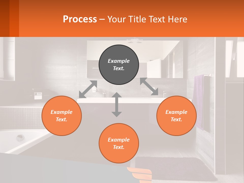 A Bathroom With A Bathtub, Sink, And Mirror PowerPoint Template