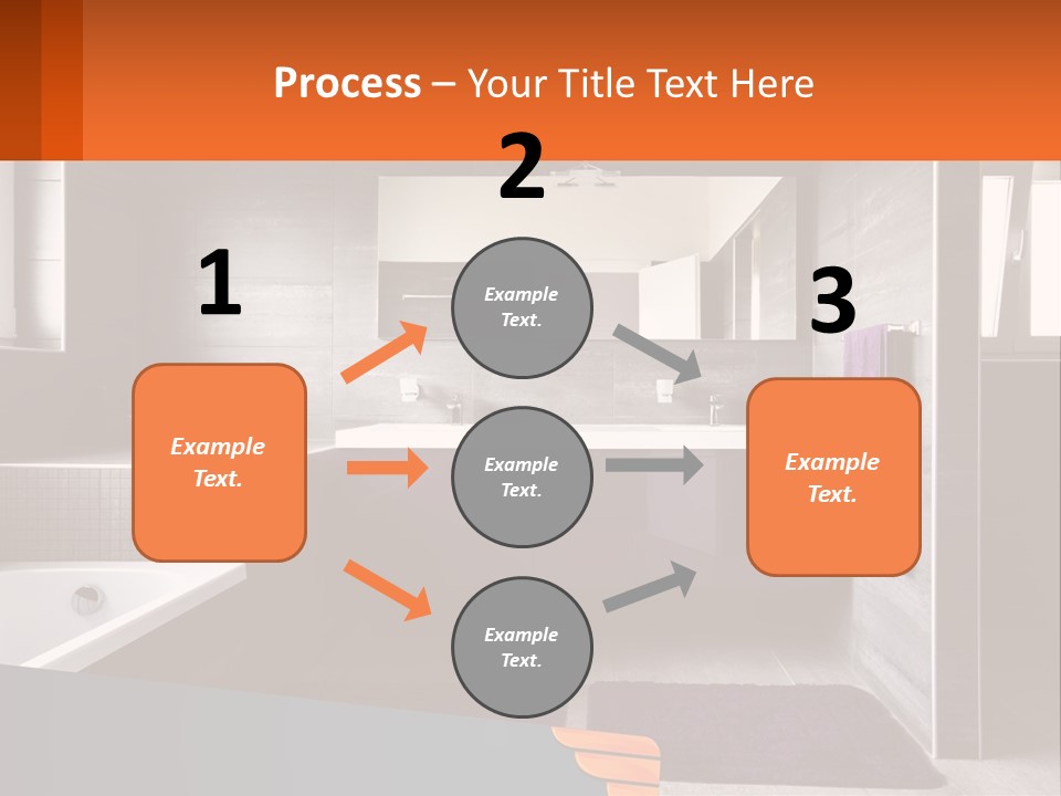 A Bathroom With A Bathtub, Sink, And Mirror PowerPoint Template
