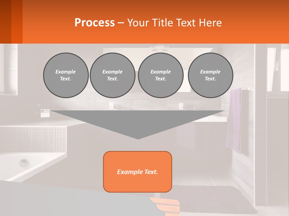 A Bathroom With A Bathtub, Sink, And Mirror PowerPoint Template