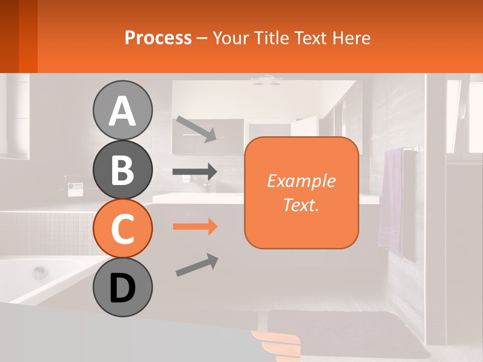 A Bathroom With A Bathtub, Sink, And Mirror PowerPoint Template