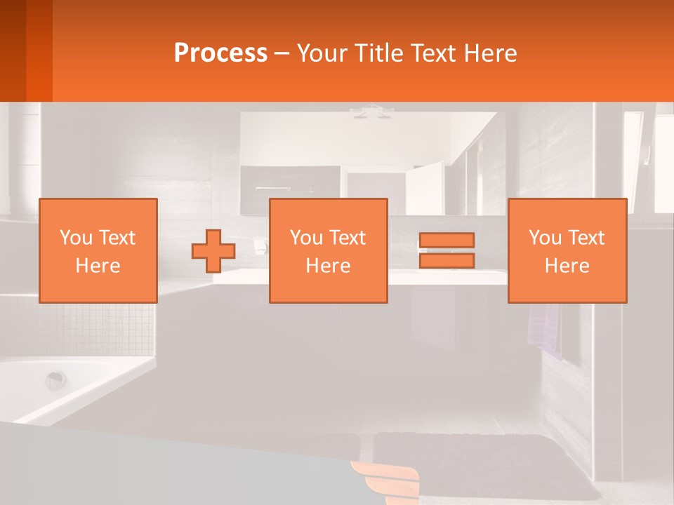 A Bathroom With A Bathtub, Sink, And Mirror PowerPoint Template
