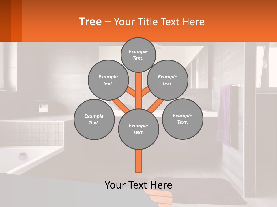 A Bathroom With A Bathtub, Sink, And Mirror PowerPoint Template