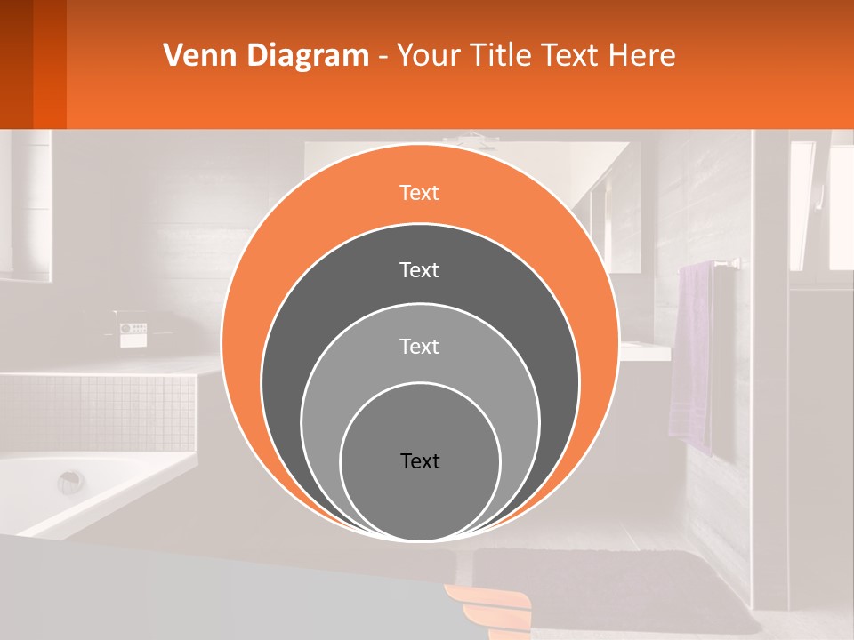 A Bathroom With A Bathtub, Sink, And Mirror PowerPoint Template