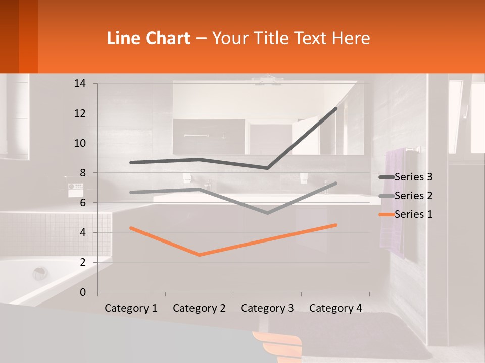 A Bathroom With A Bathtub, Sink, And Mirror PowerPoint Template