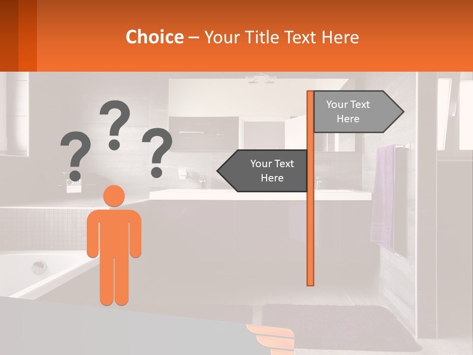 A Bathroom With A Bathtub, Sink, And Mirror PowerPoint Template
