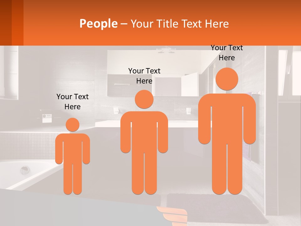 A Bathroom With A Bathtub, Sink, And Mirror PowerPoint Template