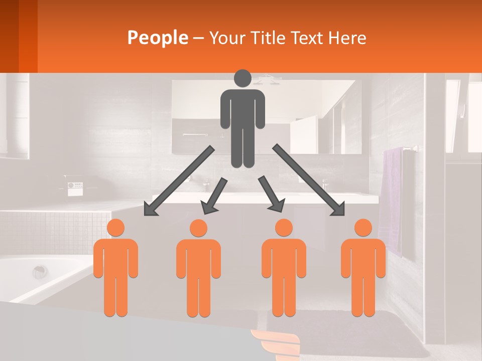 A Bathroom With A Bathtub, Sink, And Mirror PowerPoint Template