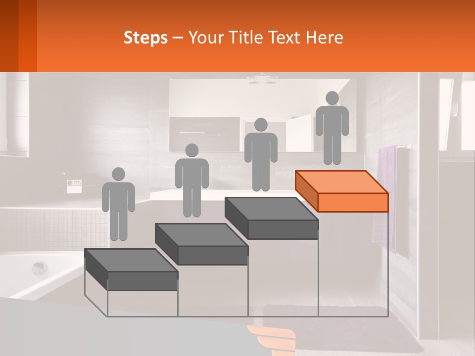 A Bathroom With A Bathtub, Sink, And Mirror PowerPoint Template
