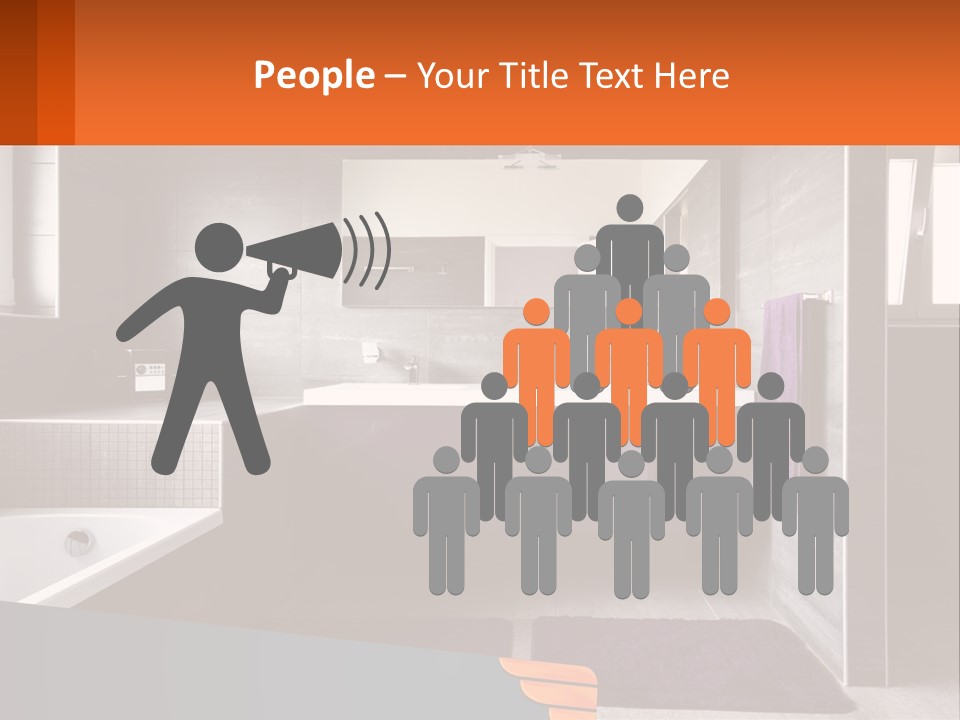 A Bathroom With A Bathtub, Sink, And Mirror PowerPoint Template