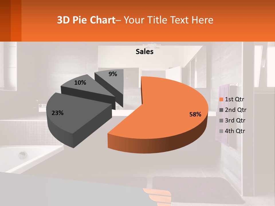 A Bathroom With A Bathtub, Sink, And Mirror PowerPoint Template