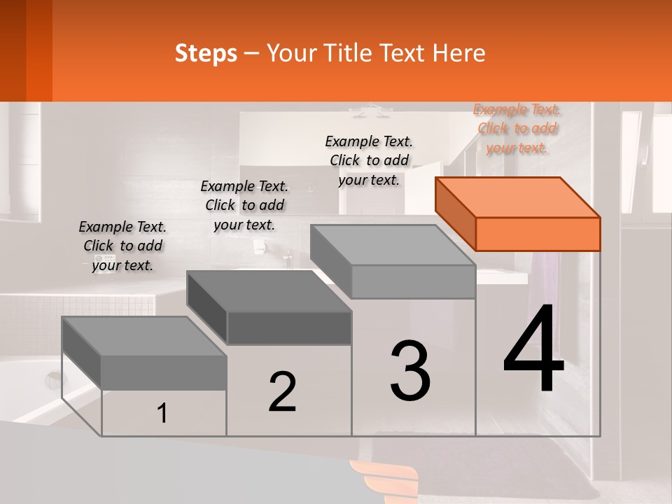 A Bathroom With A Bathtub, Sink, And Mirror PowerPoint Template
