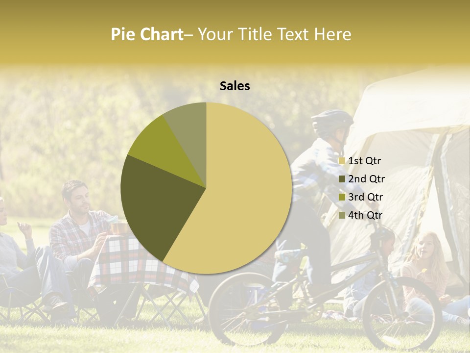 A Group Of People Sitting Around A Tent PowerPoint Template