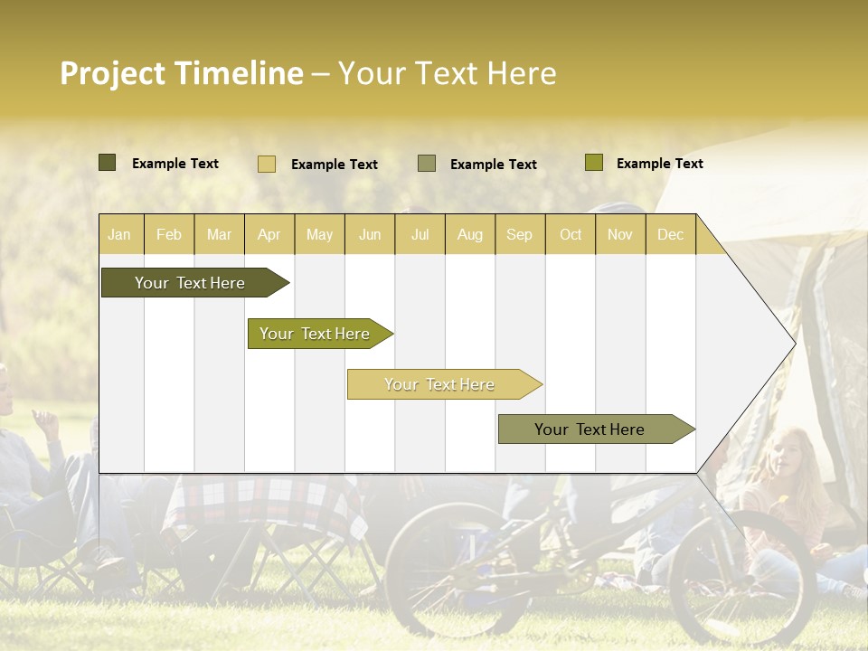A Group Of People Sitting Around A Tent PowerPoint Template