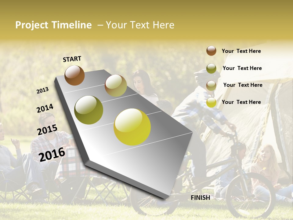 A Group Of People Sitting Around A Tent PowerPoint Template