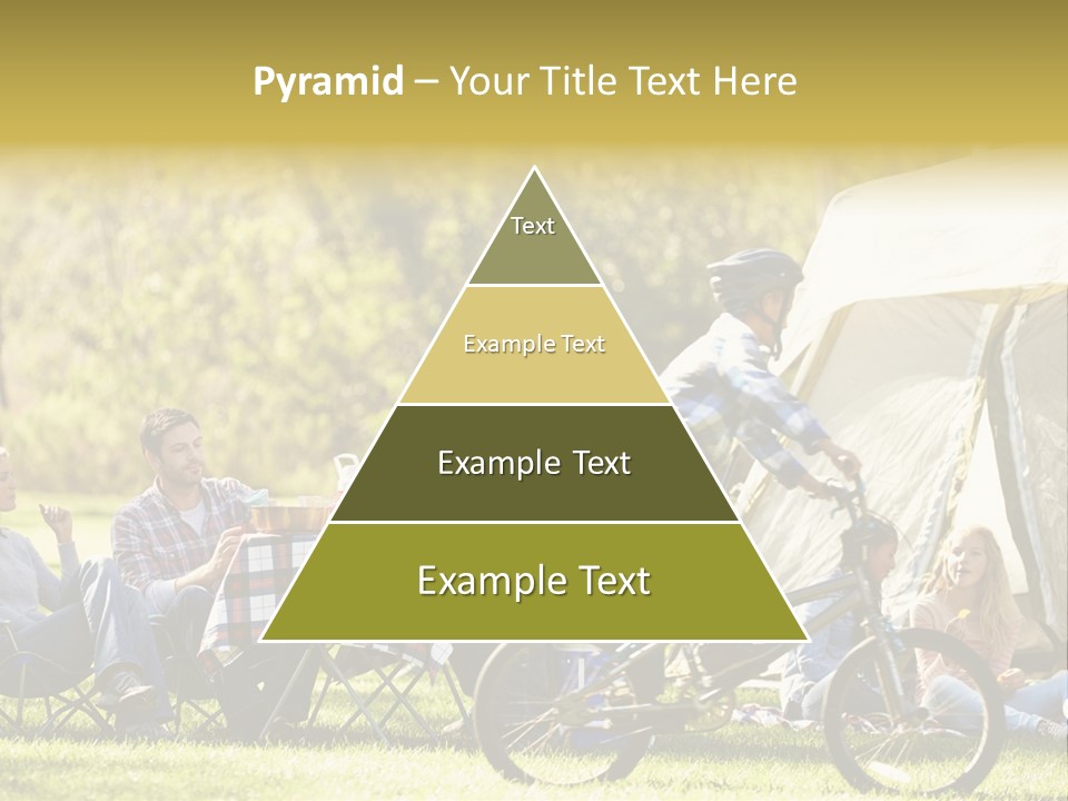 A Group Of People Sitting Around A Tent PowerPoint Template