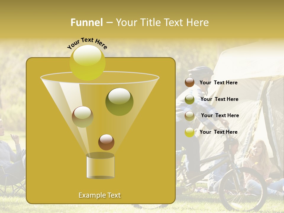 A Group Of People Sitting Around A Tent PowerPoint Template