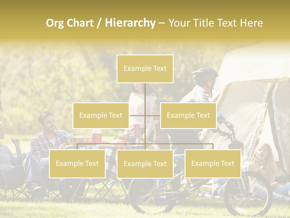 A Group Of People Sitting Around A Tent PowerPoint Template
