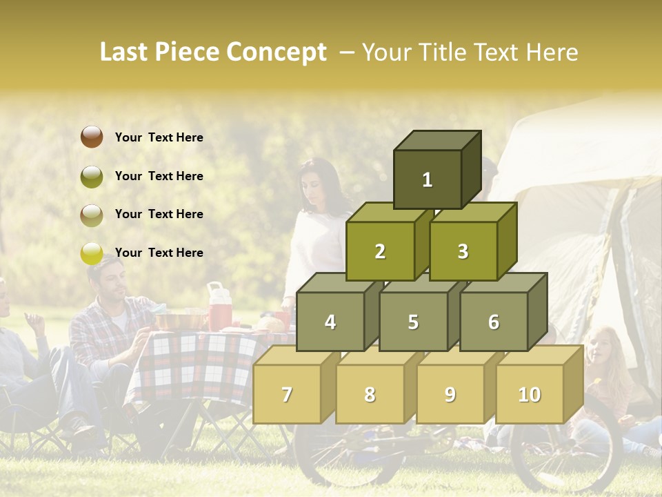 A Group Of People Sitting Around A Tent PowerPoint Template