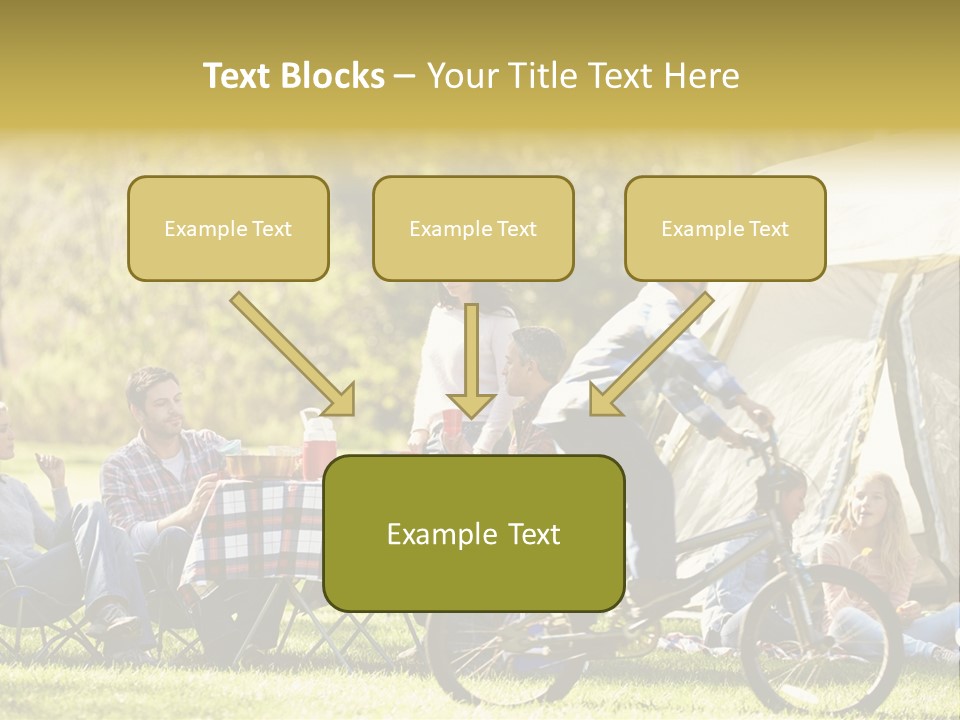A Group Of People Sitting Around A Tent PowerPoint Template