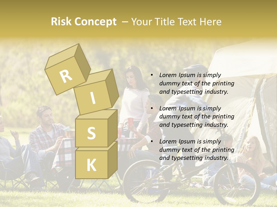 A Group Of People Sitting Around A Tent PowerPoint Template