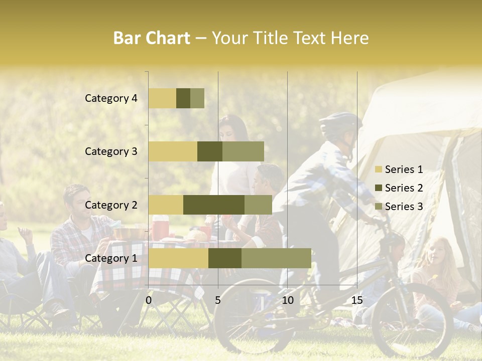 A Group Of People Sitting Around A Tent PowerPoint Template