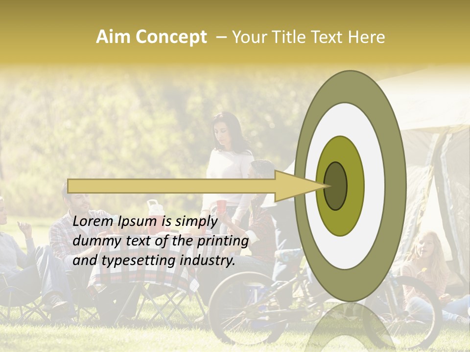 A Group Of People Sitting Around A Tent PowerPoint Template