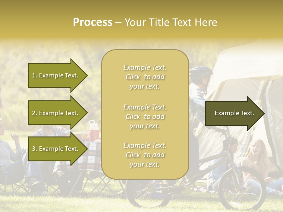 A Group Of People Sitting Around A Tent PowerPoint Template
