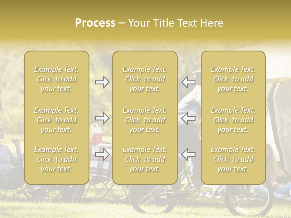 A Group Of People Sitting Around A Tent PowerPoint Template
