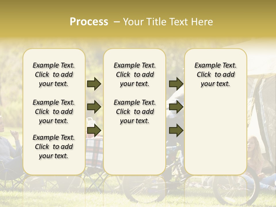 A Group Of People Sitting Around A Tent PowerPoint Template