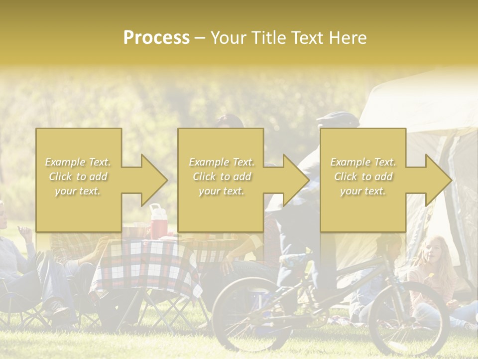 A Group Of People Sitting Around A Tent PowerPoint Template