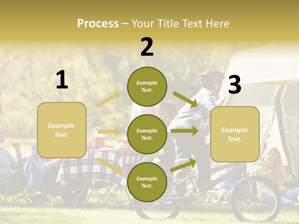 A Group Of People Sitting Around A Tent PowerPoint Template