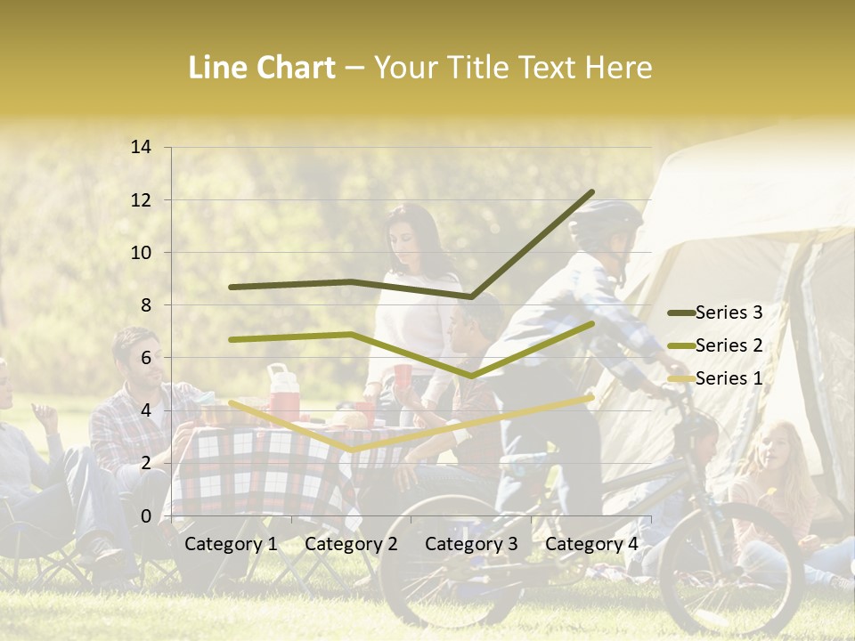 A Group Of People Sitting Around A Tent PowerPoint Template