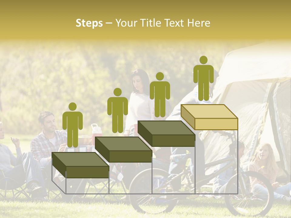 A Group Of People Sitting Around A Tent PowerPoint Template