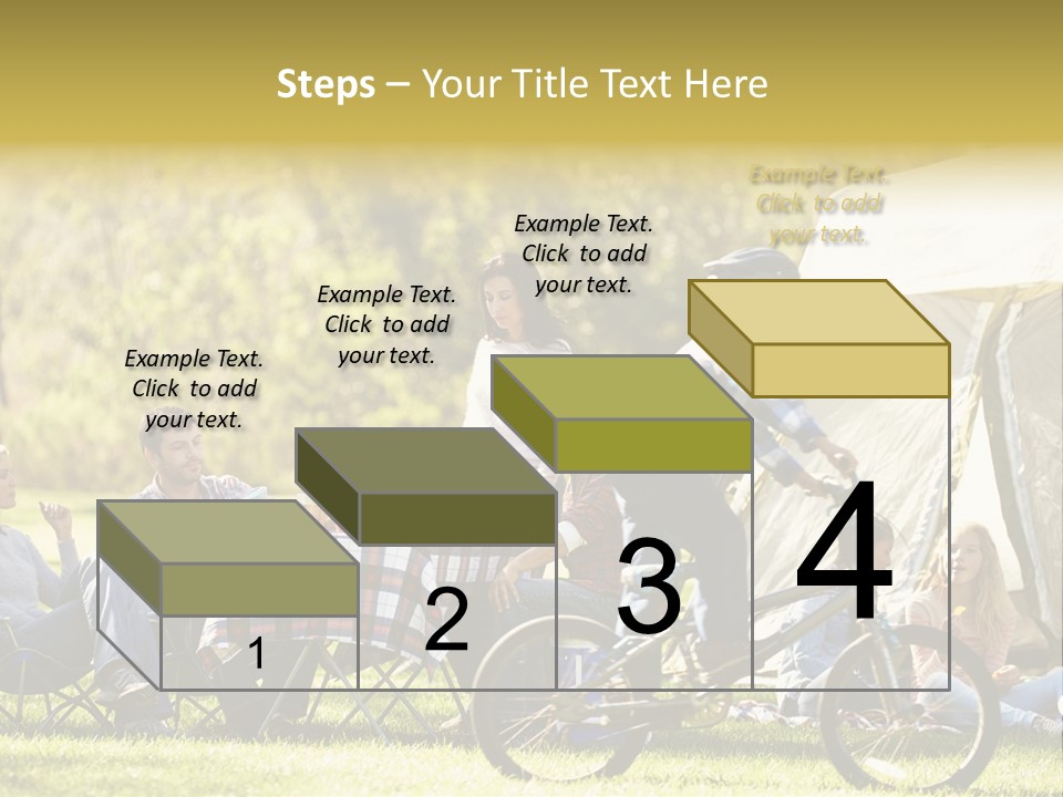 A Group Of People Sitting Around A Tent PowerPoint Template