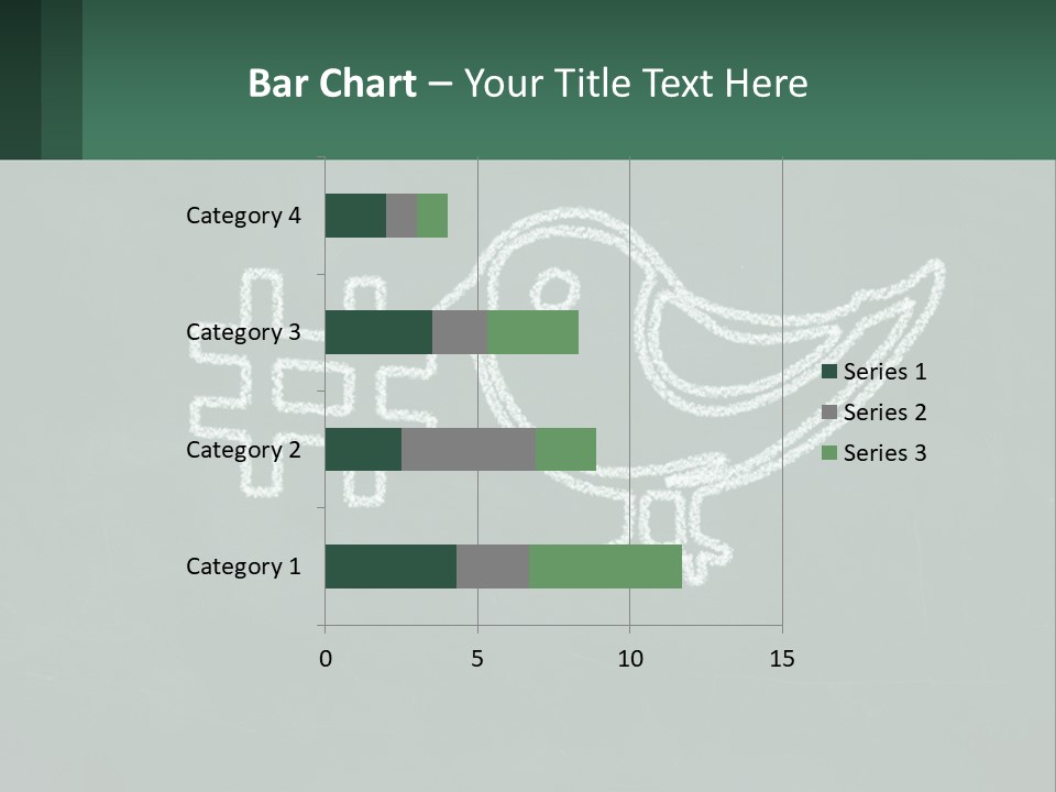 A Chalk Drawing Of A Bird On A Blackboard PowerPoint Template