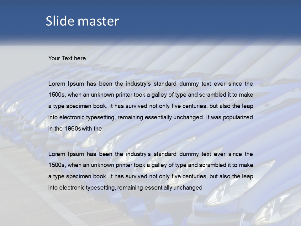 A Row Of Blue Seats Sitting Next To Each Other PowerPoint Template