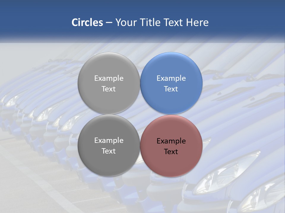 A Row Of Blue Seats Sitting Next To Each Other PowerPoint Template
