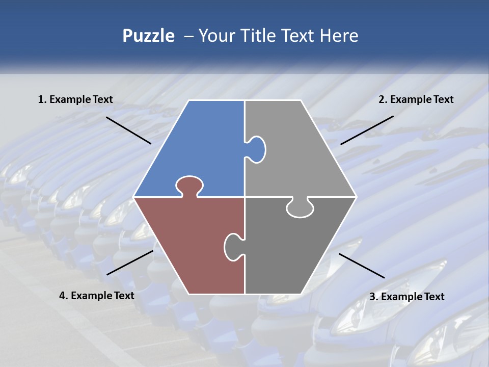 A Row Of Blue Seats Sitting Next To Each Other PowerPoint Template