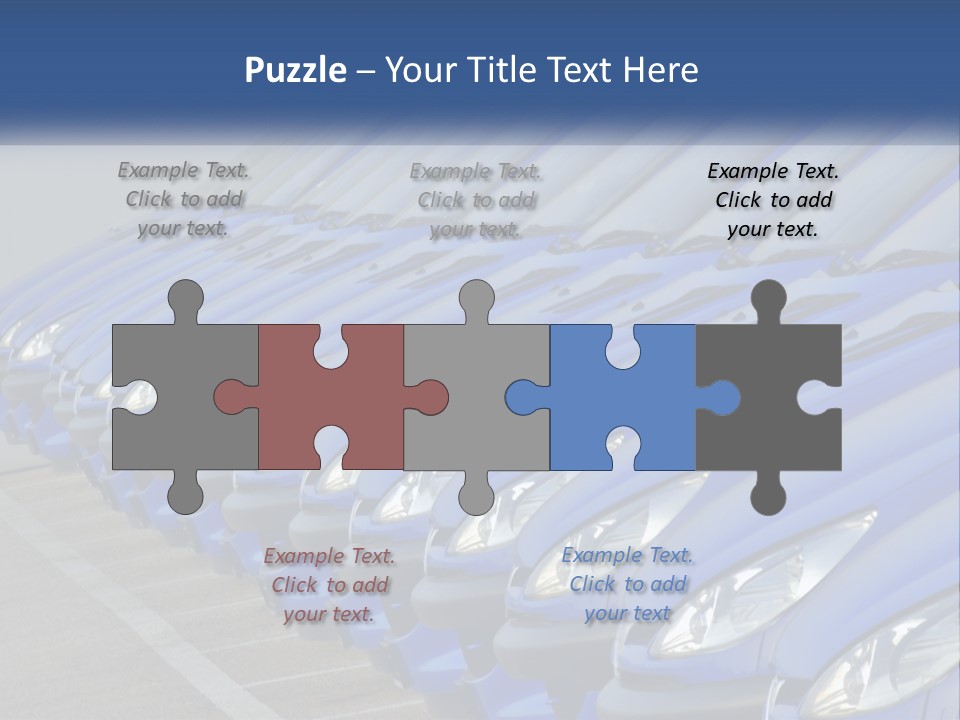 A Row Of Blue Seats Sitting Next To Each Other PowerPoint Template