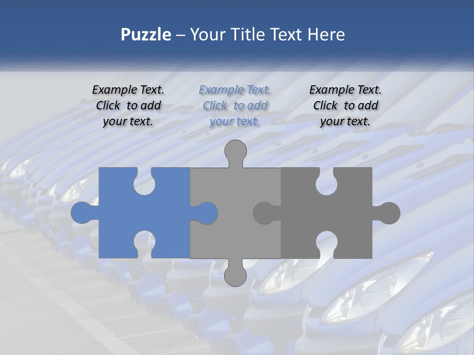 A Row Of Blue Seats Sitting Next To Each Other PowerPoint Template