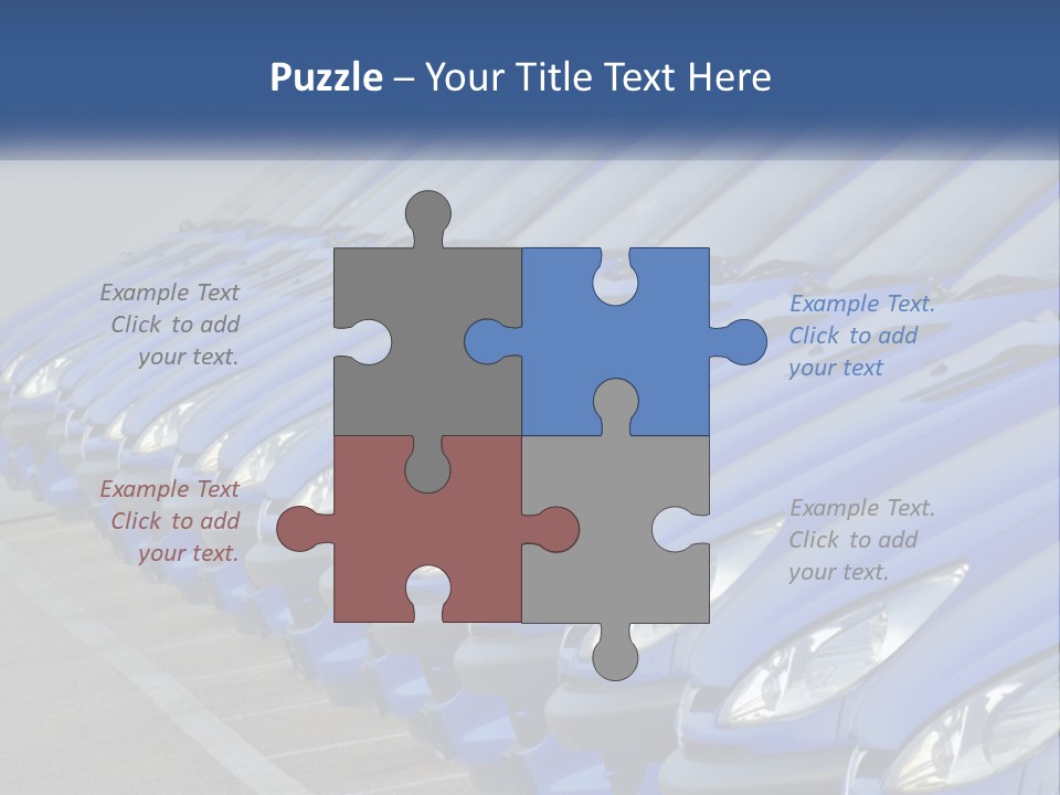 A Row Of Blue Seats Sitting Next To Each Other PowerPoint Template