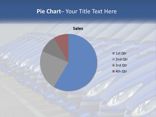 A Row Of Blue Seats Sitting Next To Each Other PowerPoint Template