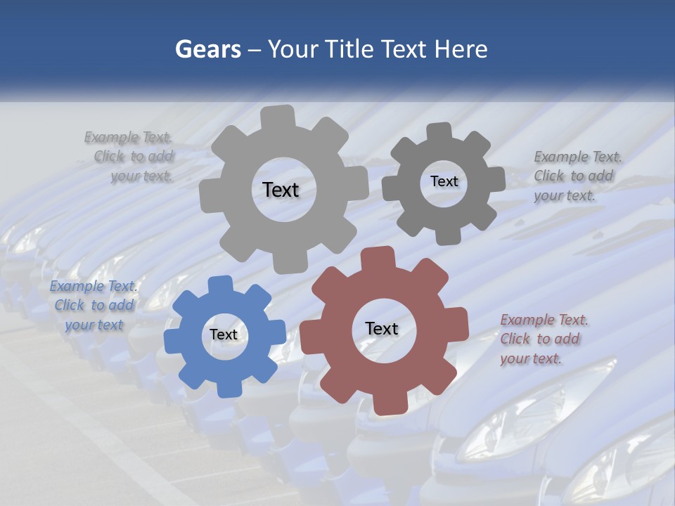 A Row Of Blue Seats Sitting Next To Each Other PowerPoint Template