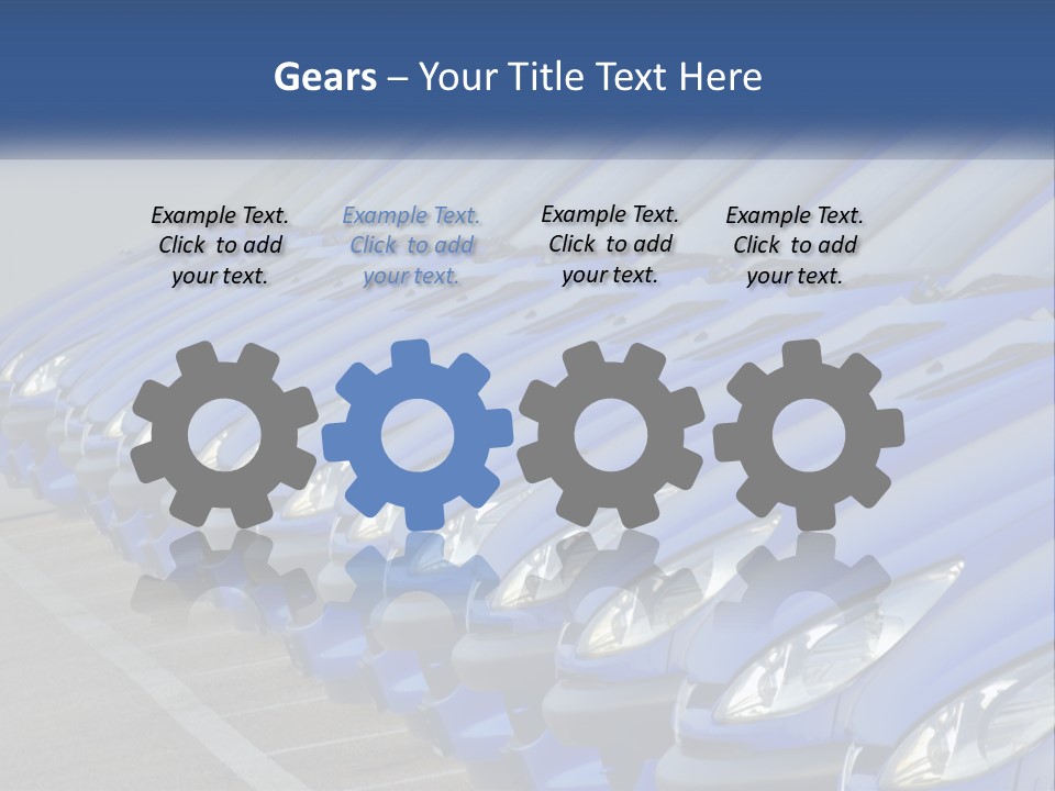 A Row Of Blue Seats Sitting Next To Each Other PowerPoint Template