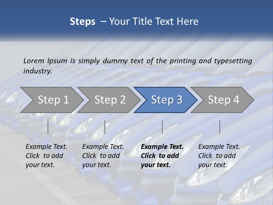 A Row Of Blue Seats Sitting Next To Each Other PowerPoint Template